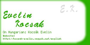 evelin kocsak business card
