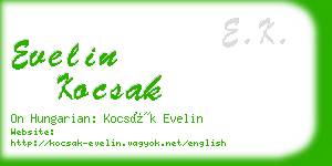 evelin kocsak business card